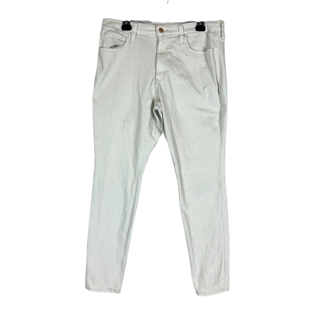 Universal Thread Jeans Women 14R White Cream High Rise Skinny Solid Denim